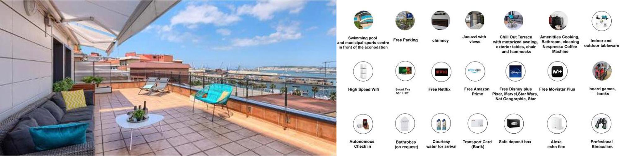 Ferienwohnung Atico Lujo Costa Vasca Bilbaoterraza Mar Jacuzi Santurtzi Exterior foto